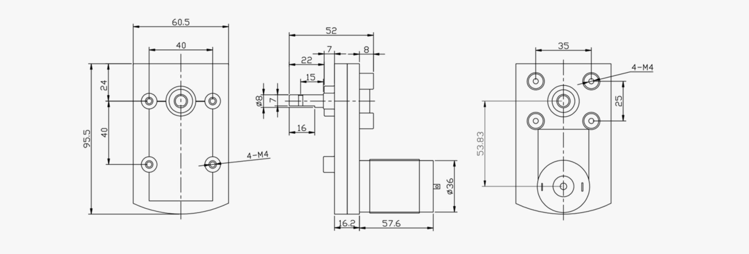 CQF-555 Dimensions