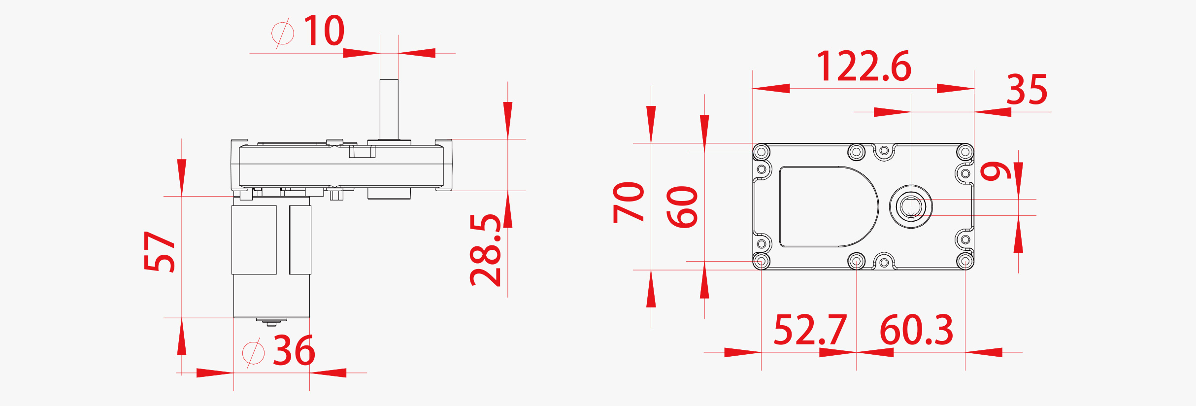 CQT-555 Dimensions