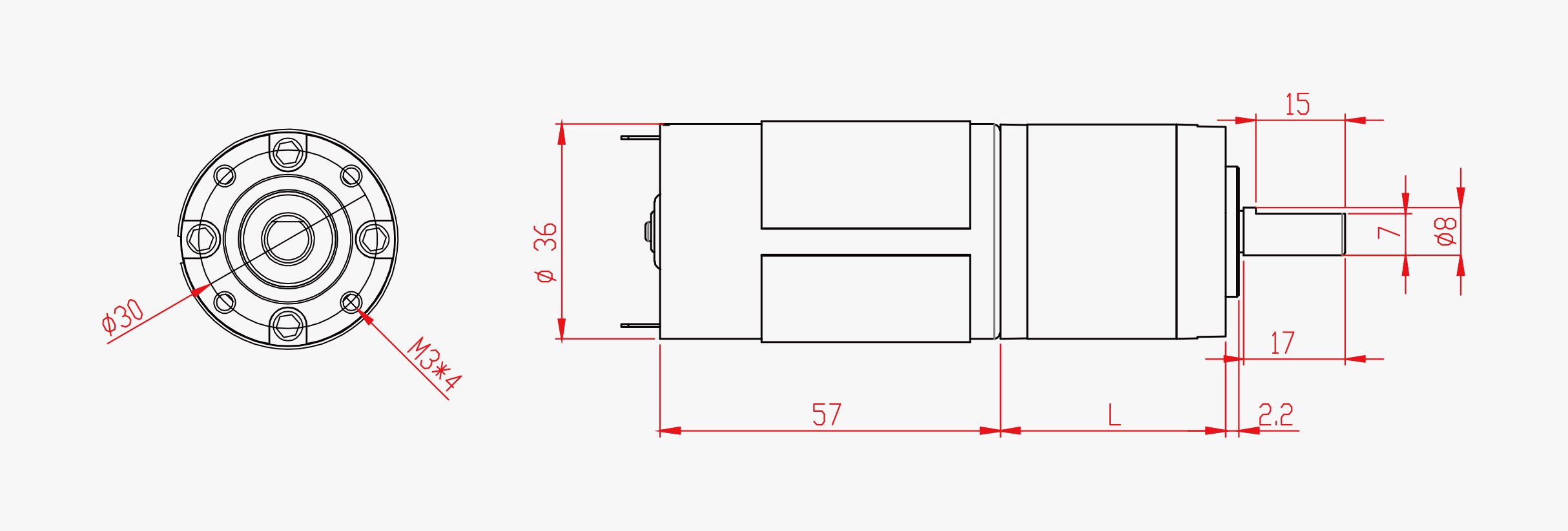 CQ36-555 Dimensions