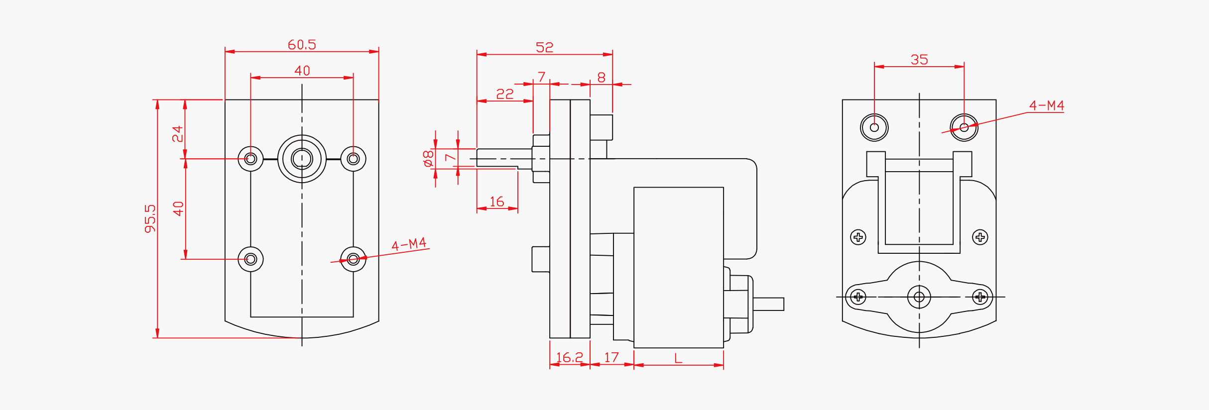 CQF-YJ6126 Dimensions