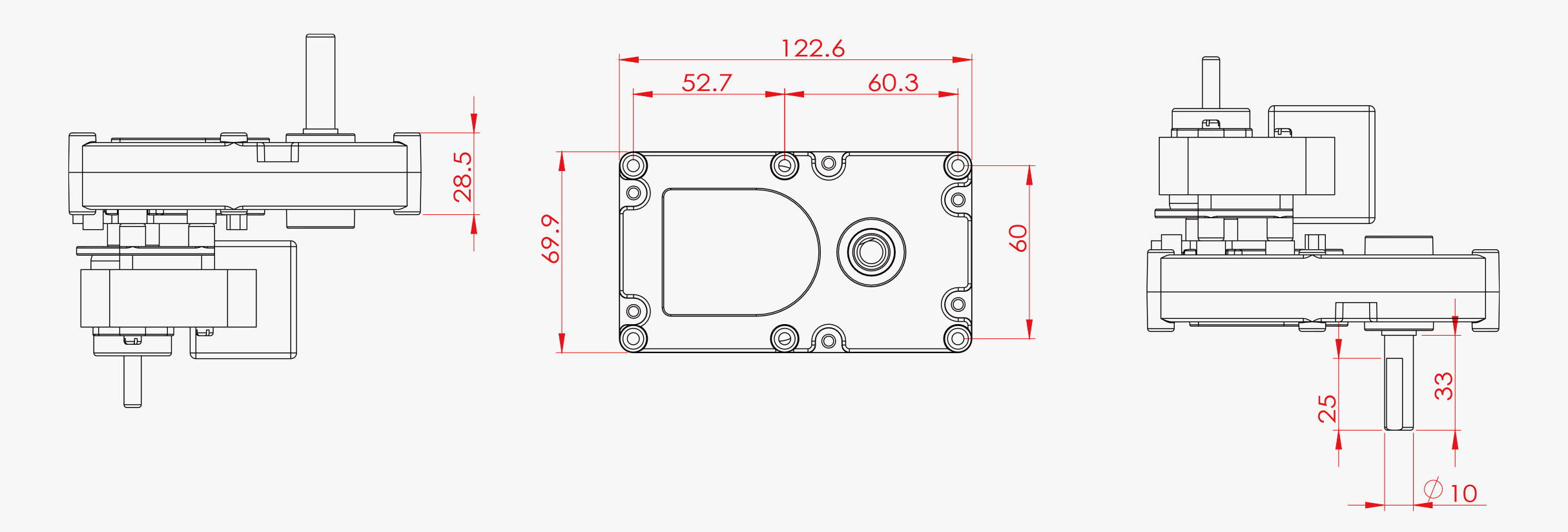 CQT-YJ6126 Dimensions