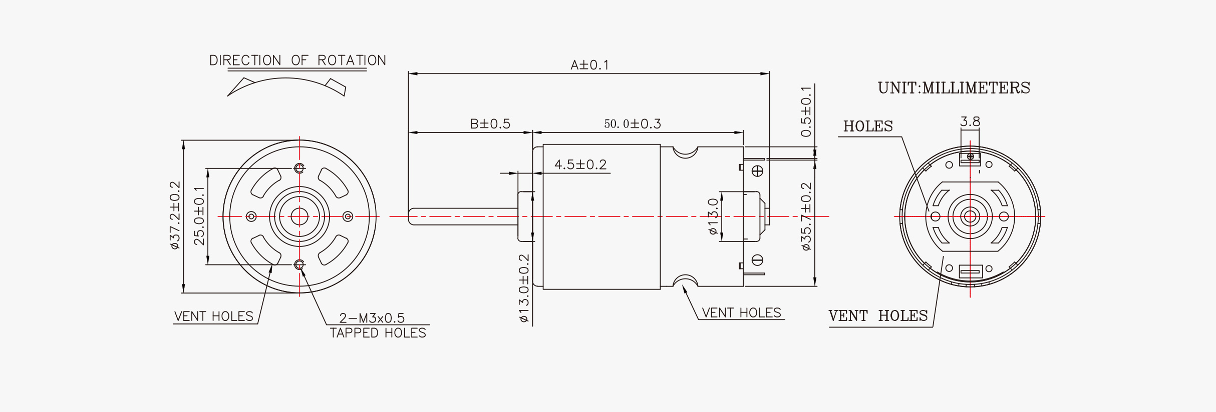 RS-555 Dimensions