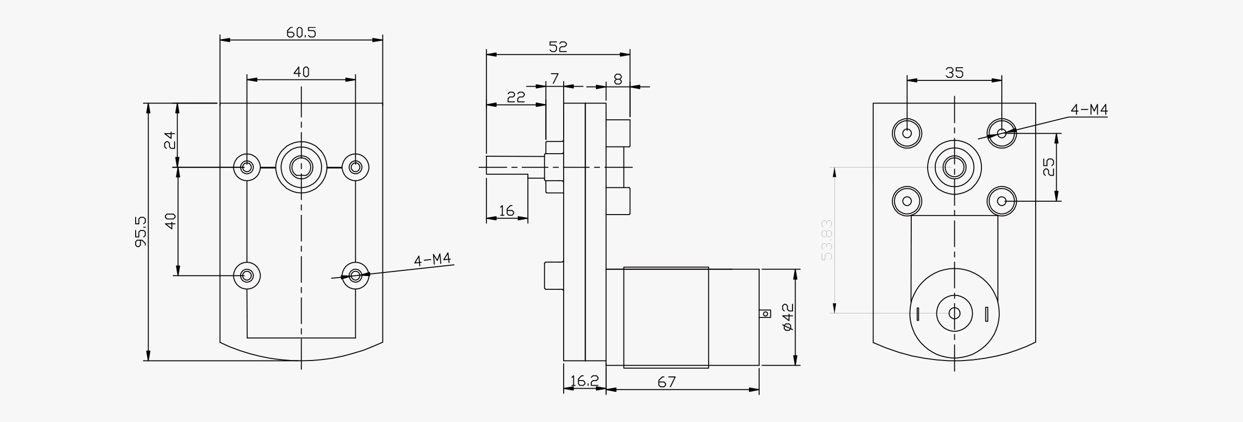 CQF-775 Dimensions